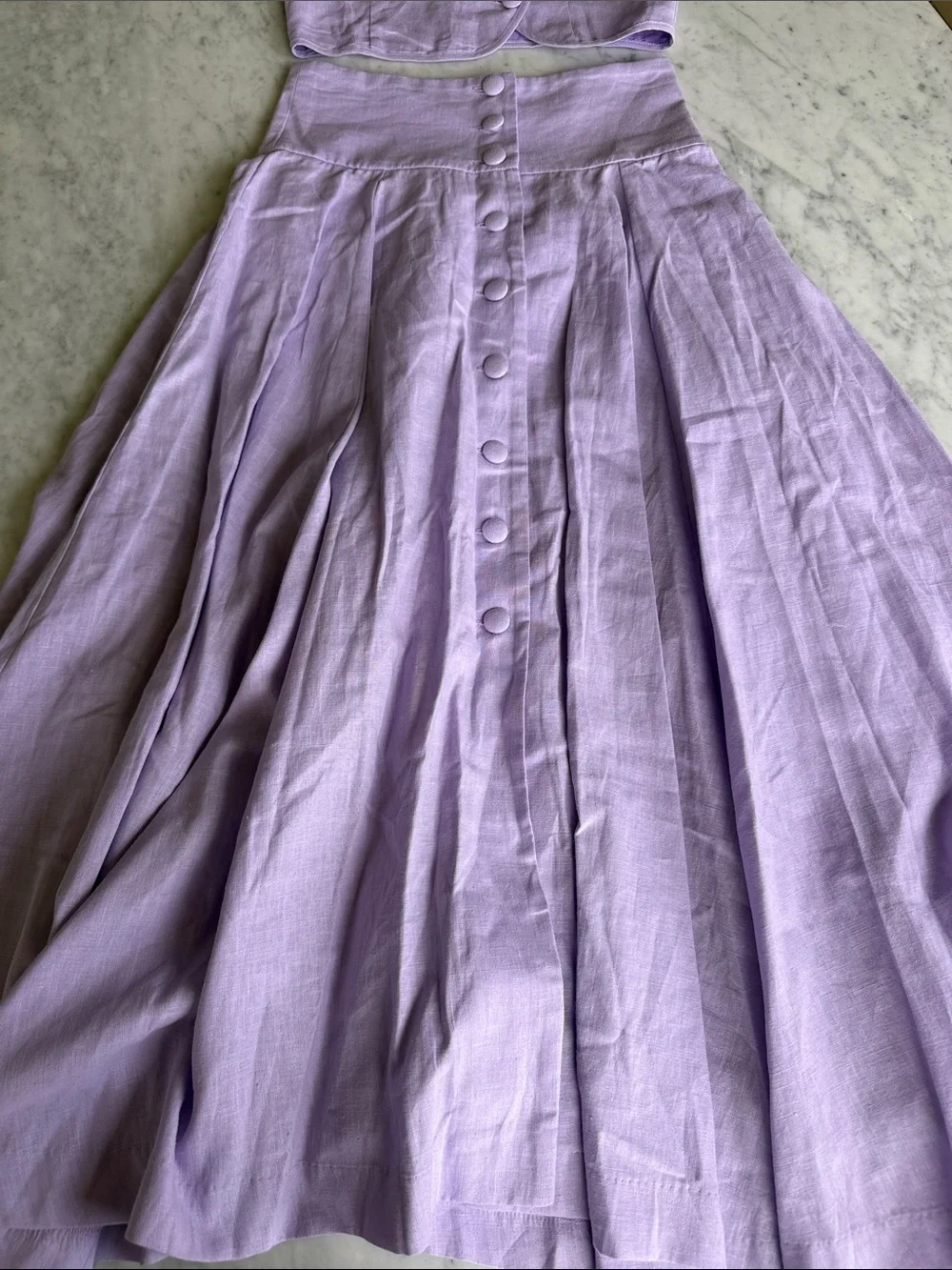 Vita Grace Rossala Paneled Dream Skirt and Top Matching Set NWOT
